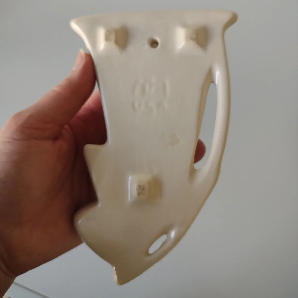 Nelson McCoy Pottery Vintage 1940s Lilybud Wall Pocket White